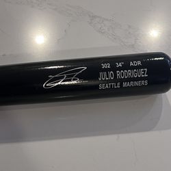 Julio Rodriguez Signed Rawlings Replica Bat