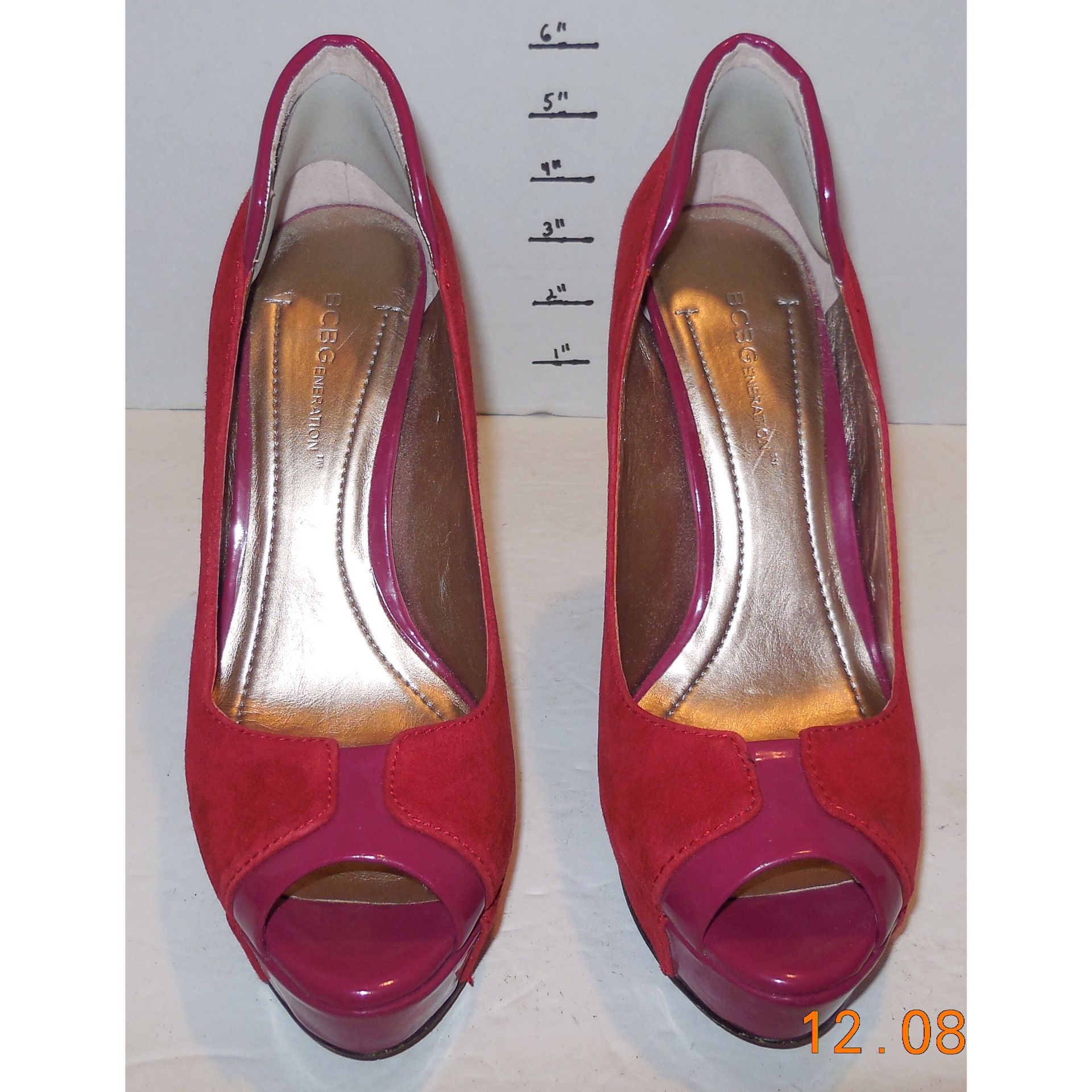 BCBGeneration Red Party Heels Sz 6.5