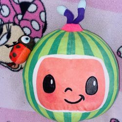 💚🍉💛CoComelon 14" Plush melon Cuddle Pillow with Embroidered and Appliqued Details💛🍉💚