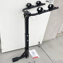 (New) $55 Tile Foldable 2-Bike Rack Mount Bicycle Carrier for 2” Hitch Trucks SUVs 70lbs Max 