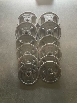 70 lbs Iron Grip Standard 1” Weight Plates… Home Gym Fitness ….