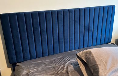 Upholstered Bed Frame Blue