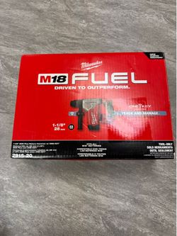 Milwaukee M18 Fuel 1”-1/8” SDS plus rotary hammer with one key