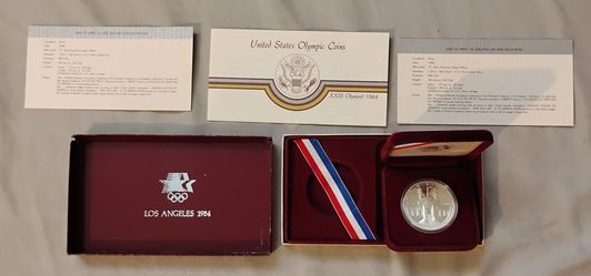 1984 Los Angeles Olympics Proof Silver Dollar with Certificate of Authenticity