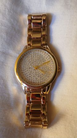 ALDO Gold-Tone Crystal Encrusted Watch