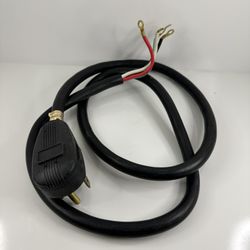 Heavy-Duty 6 Ft 4-Prong Range Power Cord 10AWG 300V – 4 Wire with Ring Terminals