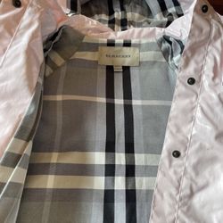 Authentic Burberry Girl’s Size 5T Pink Raincoat 