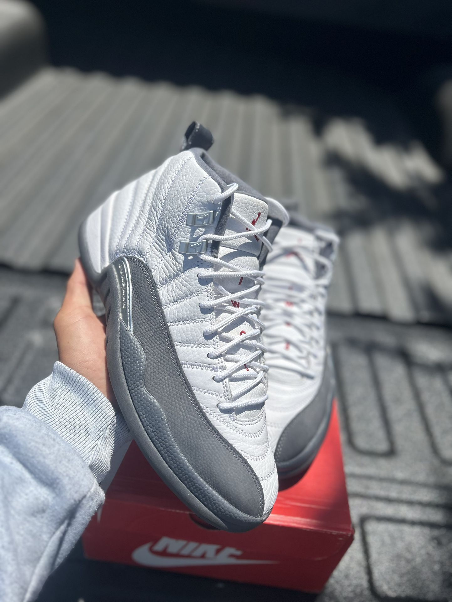 White Dark Grey 12s