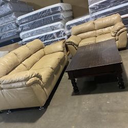 Leather Living Rooms Set 