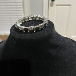 Black/Gray Stretchy Bracelet 