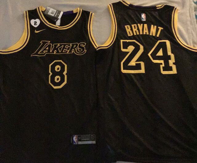 Kobe Bryant #24 LA Lakers Womens 1X Cotton Long Sleeve Jersey Shirt NWT