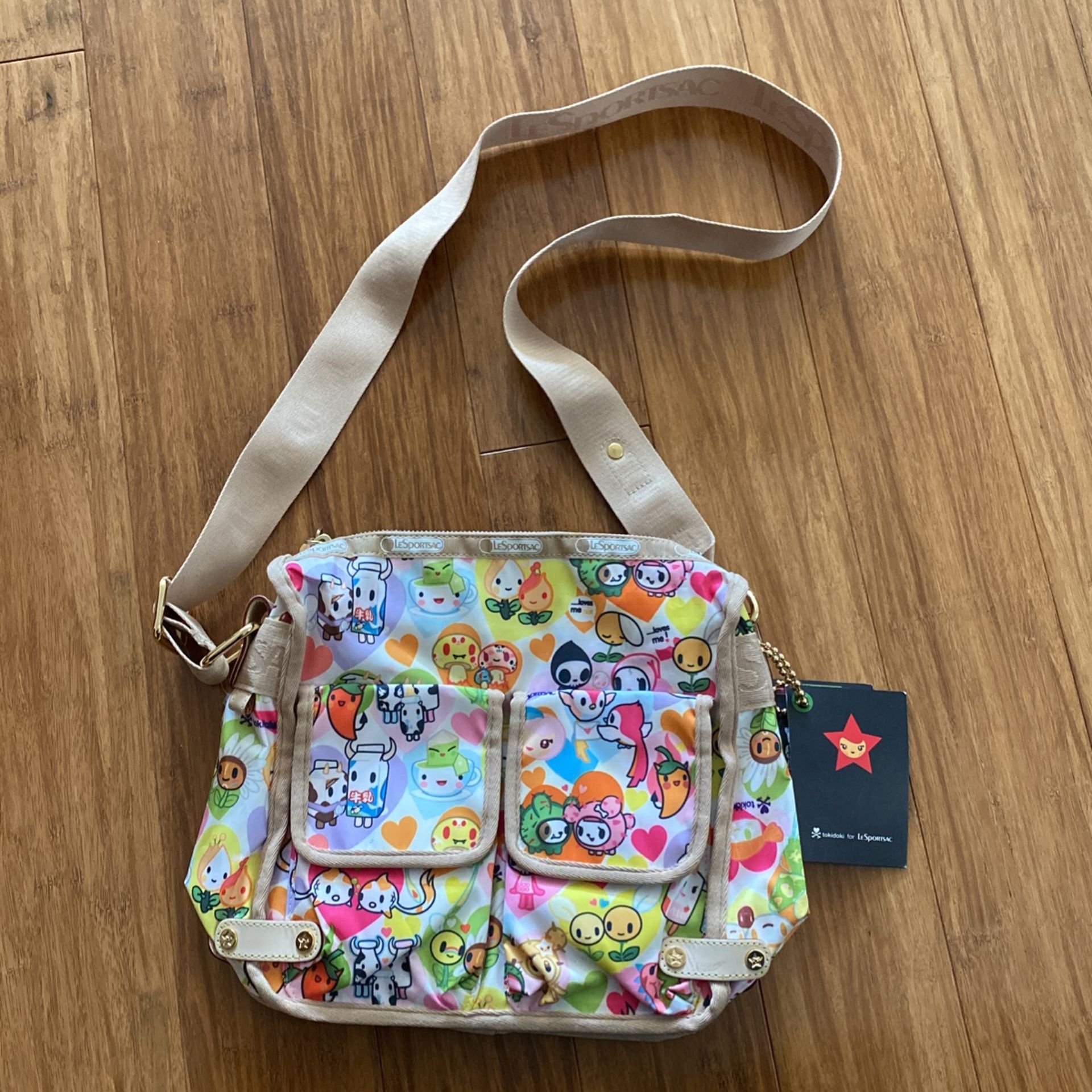 FIRST EDITION Tokidoki x LeSportsac Black Tote Bag w/Sandy Cactus & Tulip  Print for Sale in Gardena, CA - OfferUp