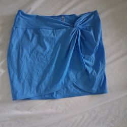 M/L Victoria's Secret Blue Swim Skirt