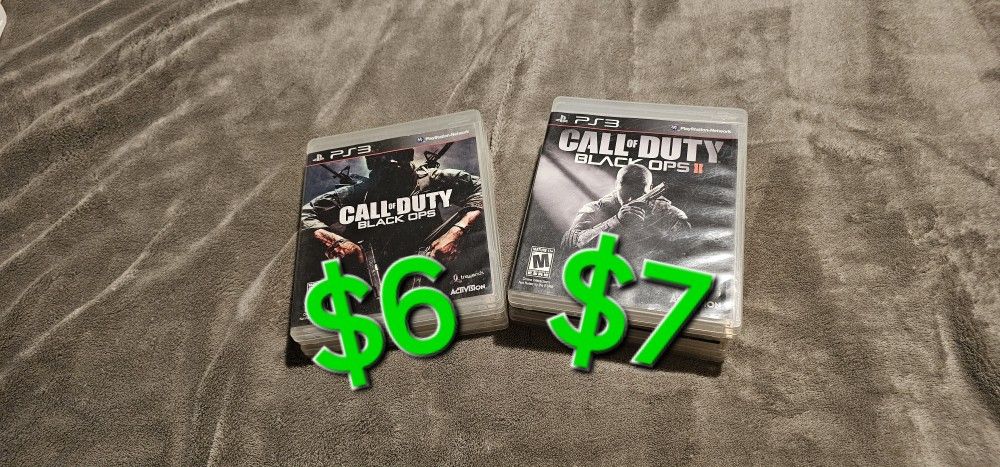 Ps3 Call Of Duty Black Ops 1 2 (Case And Disc Only)