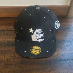Black Rhinestone Hellstar Hat 