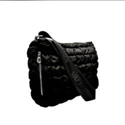 Nylon Medium Quilted Crossbody Bag with Branded Strap Valentino Orlandi.