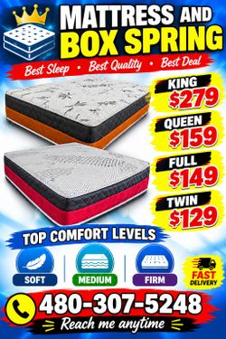 Twin mattress and box spring $129
