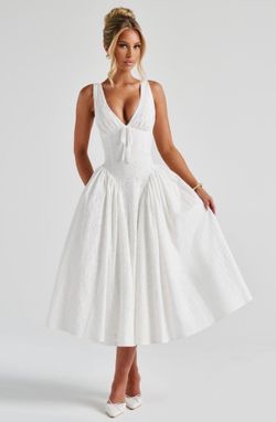 Babyboo Monroe Midi Dress in Ivory - Size Small