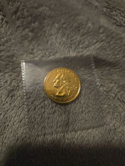 US Quarter Dollar Plated in 24k Gold Coin