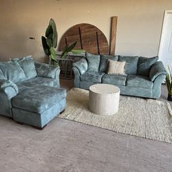 MICROFIBER COUCH SET, DELIVERY INCLUDED