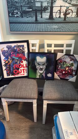 Marvel, DC and Autobots wall decor