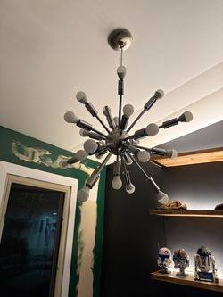 Sputnik style chandelier