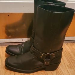 Black Biker Boots..size 9 Womens..good Condition!