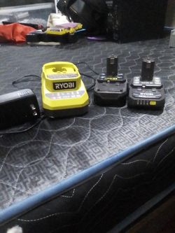 Ryobi ONE+ 18V Battery Charger with 2 Batteries