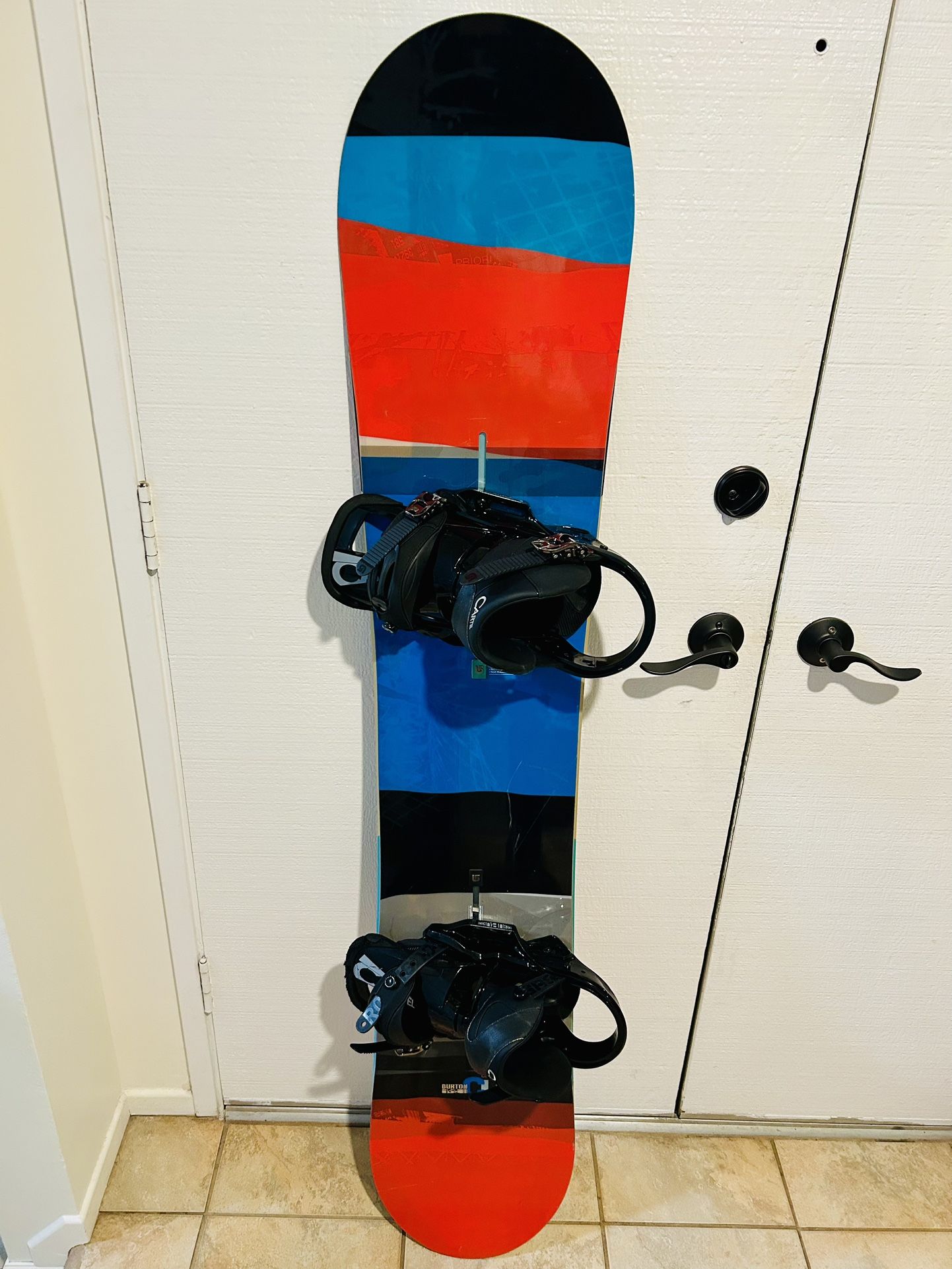 162cm Wide Burton Snowboard with Burton Bindings
