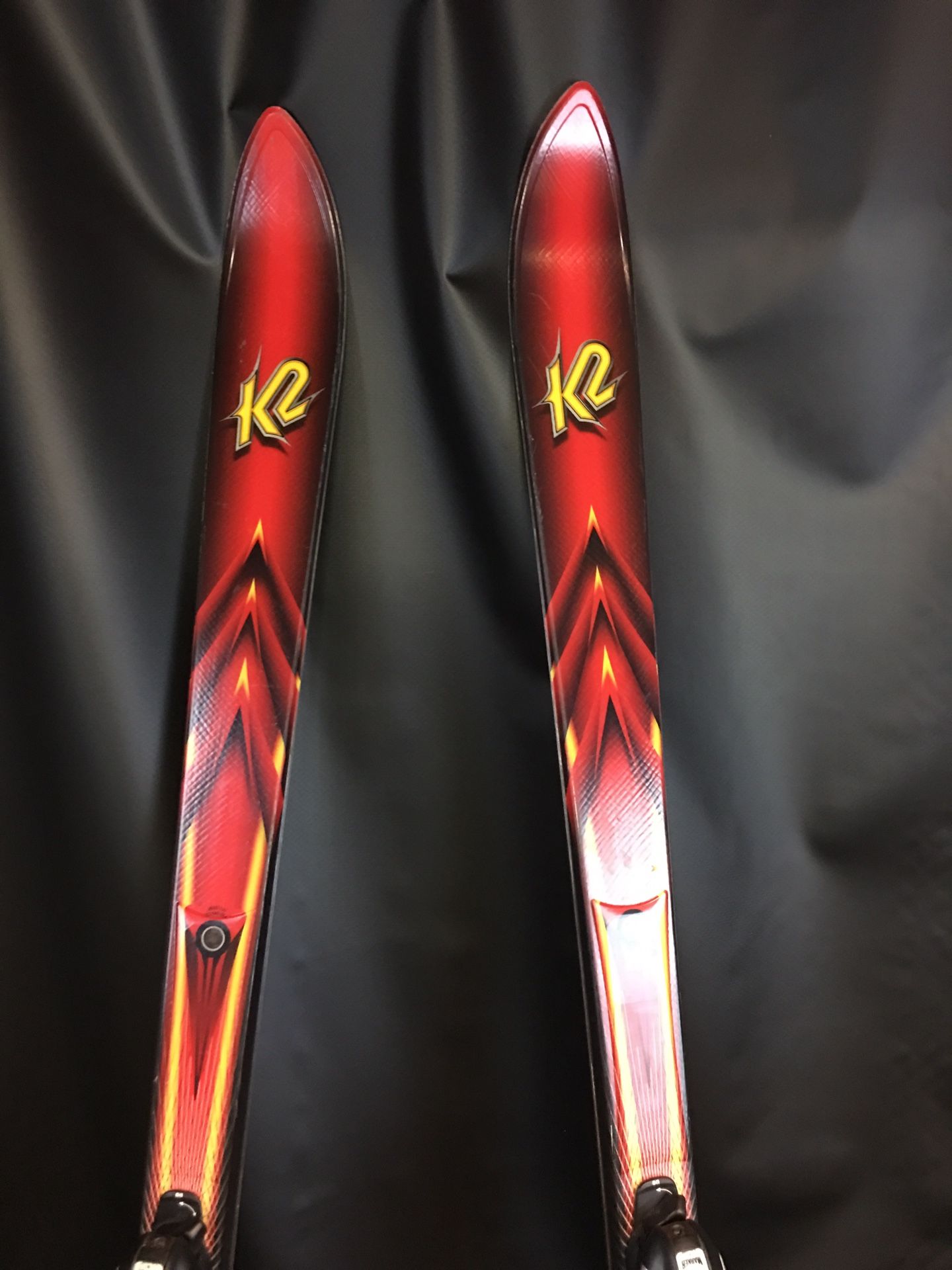 K2 X Series 15 skis 183cm with Marker 1200 titanium bindings for