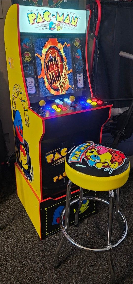 Retro Pac Man Arcade1up Cabinet With Over 15,000 Video Games