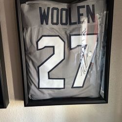 Signed Custom Tyriq Woolen Jersey Beckett authenticated  