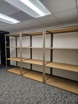 Heavy Duty Office Low Profile Shelves 48 in W x 30 in D Shelving Similar To Uline And Grainger Delivery Available