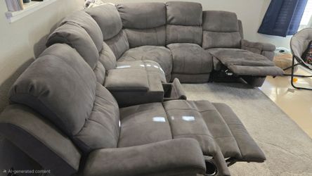 Daytona 3 piece reclining sofa Dark Grey