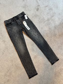 PURPLE BRAND Embossed P001 Denim ‘Grey’