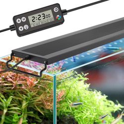 Hygger Auto On Off LED Light, Full Spectrum Fish Tank Light For 48"-54" Freshwater Planted Tank NEW