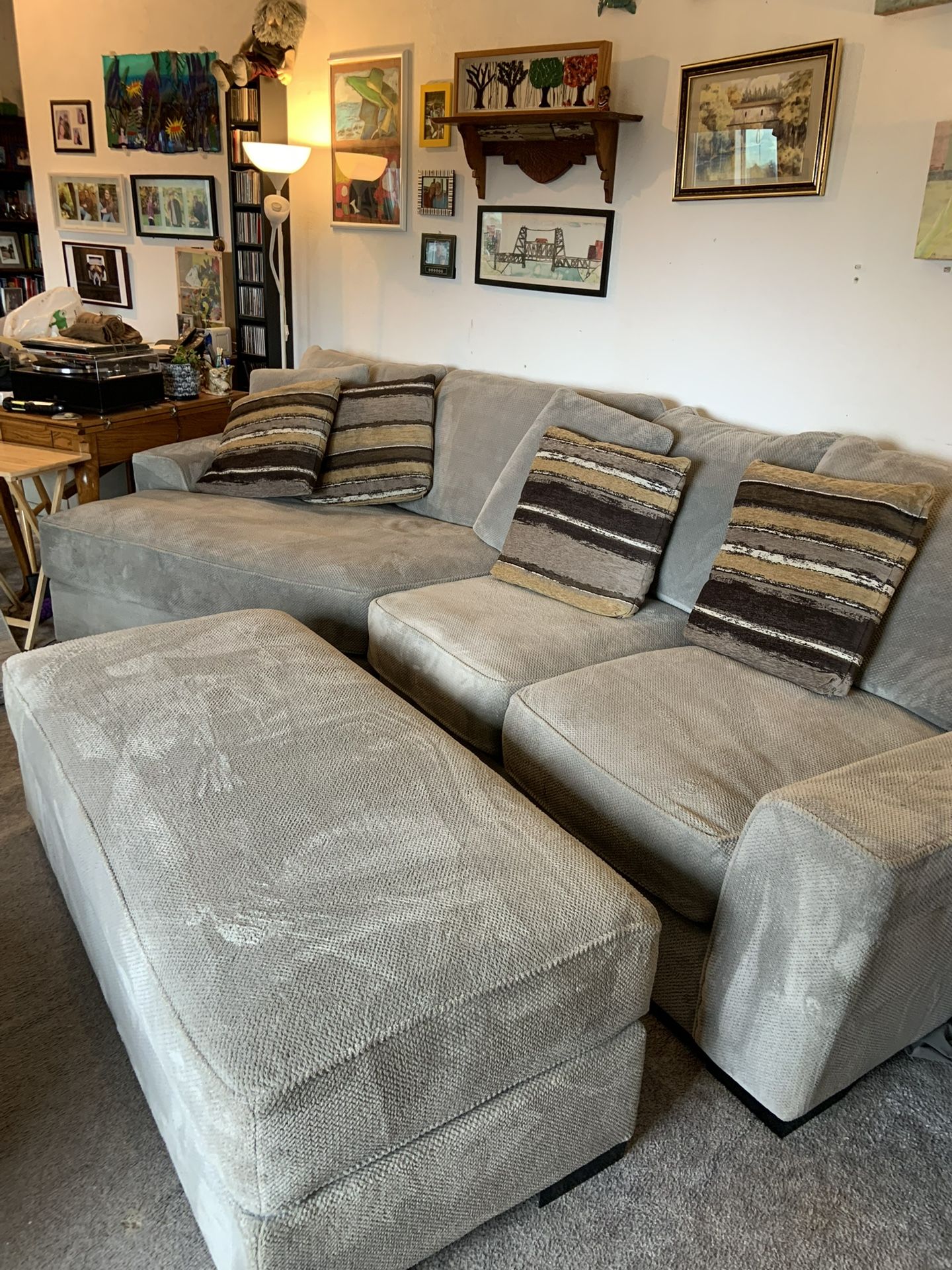 Michael Nicholas Oracle Down Cuddler Sofa W/ Ottoman