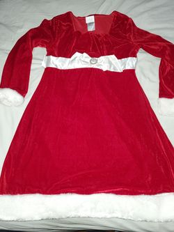Size 12 girls Santas Helper Red Dress
