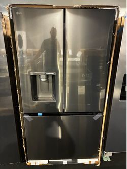 Brand new LG black stainless steel counter depth refrigerator with craft ice maker