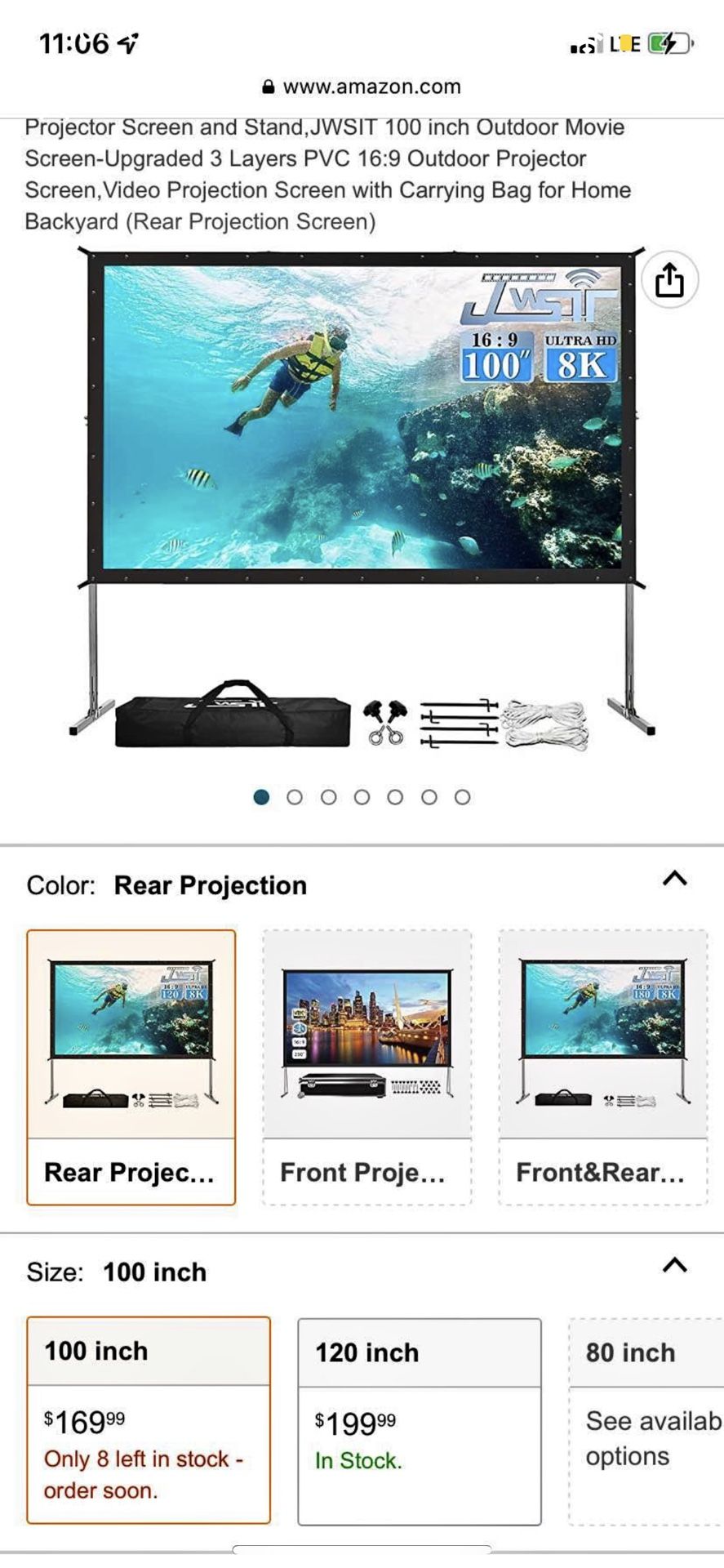 Outdoor projector Screen and stand 