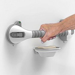 Shower Grab Bar 17 Inch Suction Cup Grab Bar for Bathroom & Shower