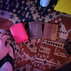 2 Real Leather Wallets And Card Wallet