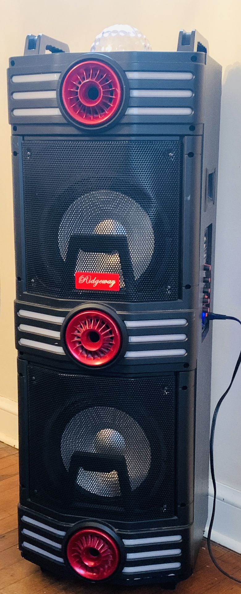 Ridgeway Portable Rechargeable Bluetooth DJ / Karaoke Stereo Speaker