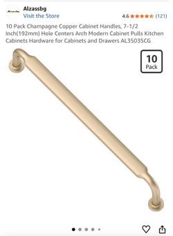 Champagne Copper Cabinet Handles, 7-1/2 Inch(192mm)