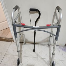 Adult baston and  walker   never used