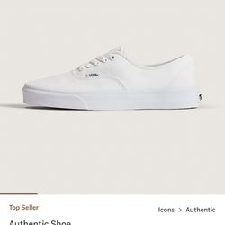All White Vans 7.0 Women/5.5 Men