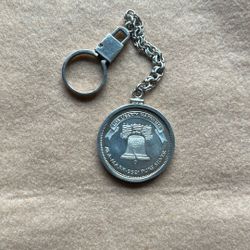Silver Coin Key Chain 