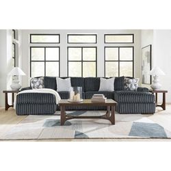 Lavishly Soft jumbo corduroy 2 Pc Sectional sofa w/Large Chaise