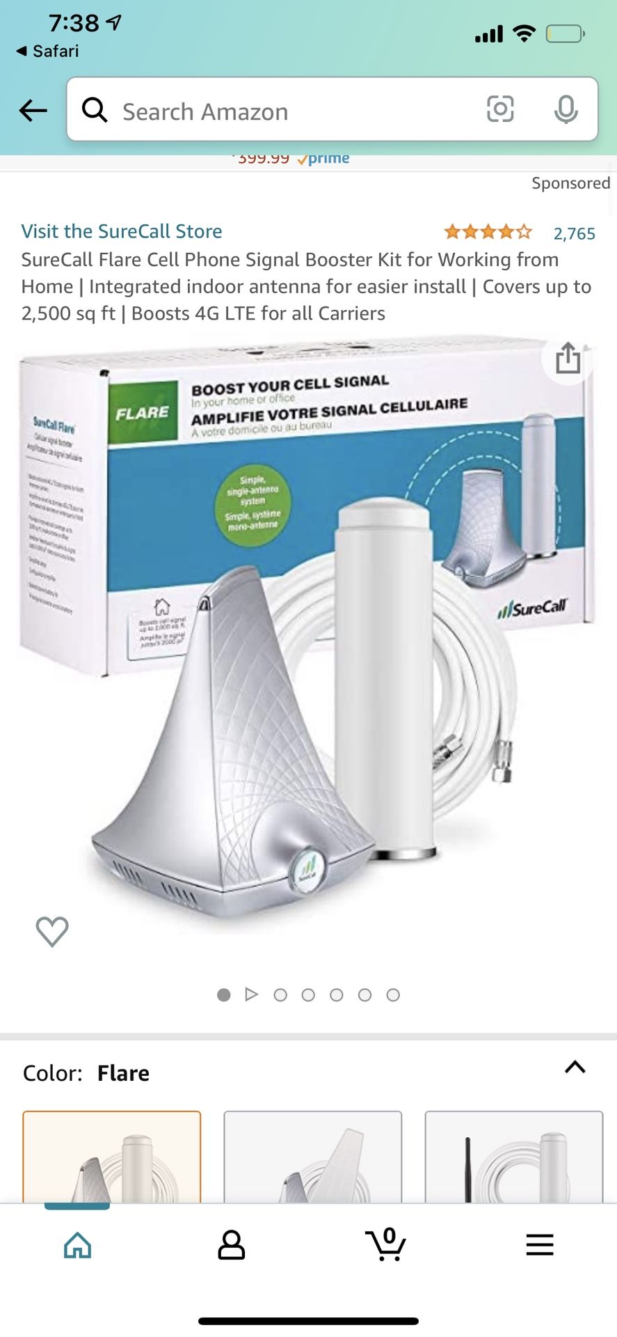 SureCall Flare Cellular Signal Booster