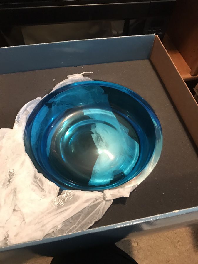 Large Blue glass bowl - NAMBE